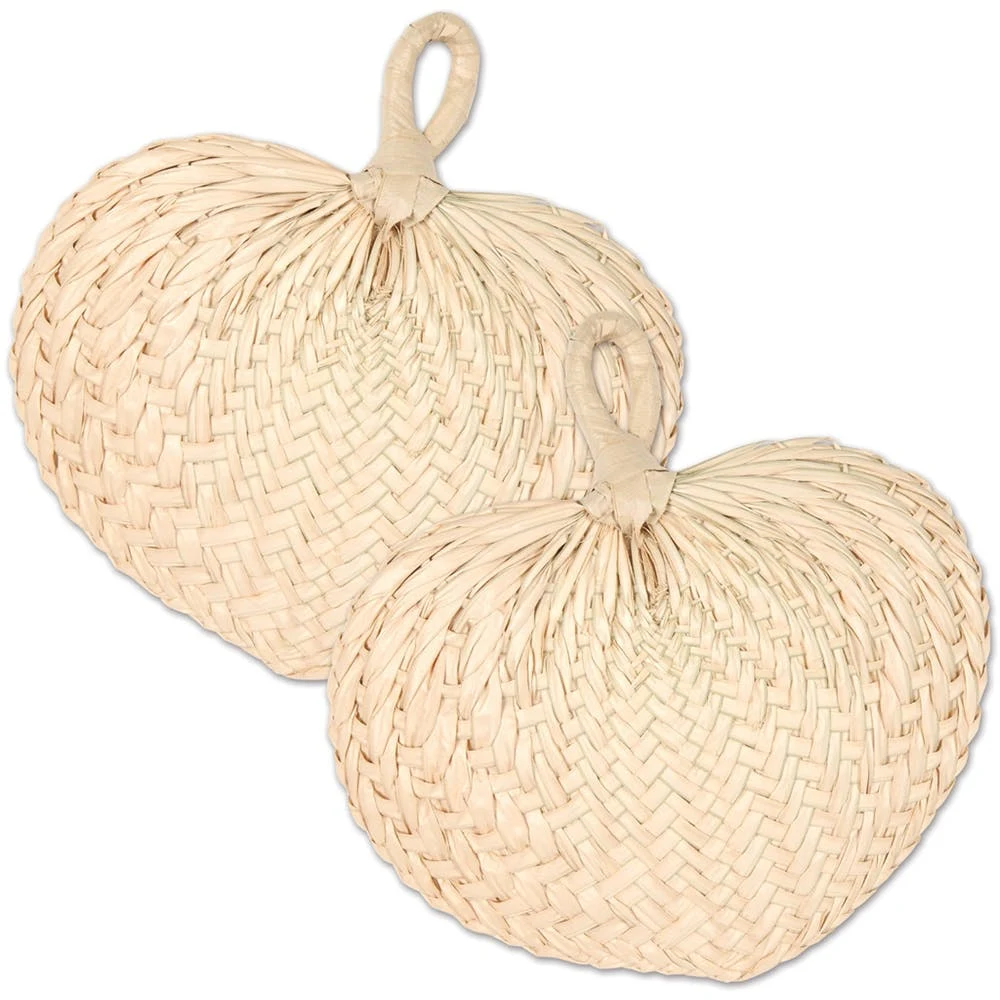 Raffia Fans - Tan 11" 1