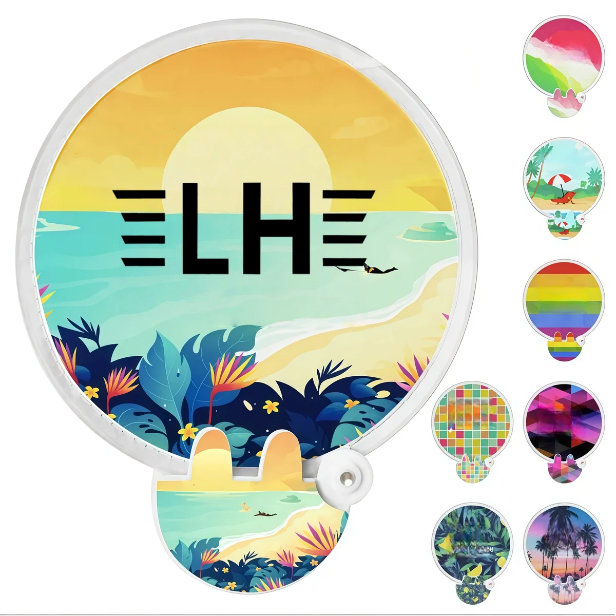 Full Color Foldable Flying Disc Fans 1