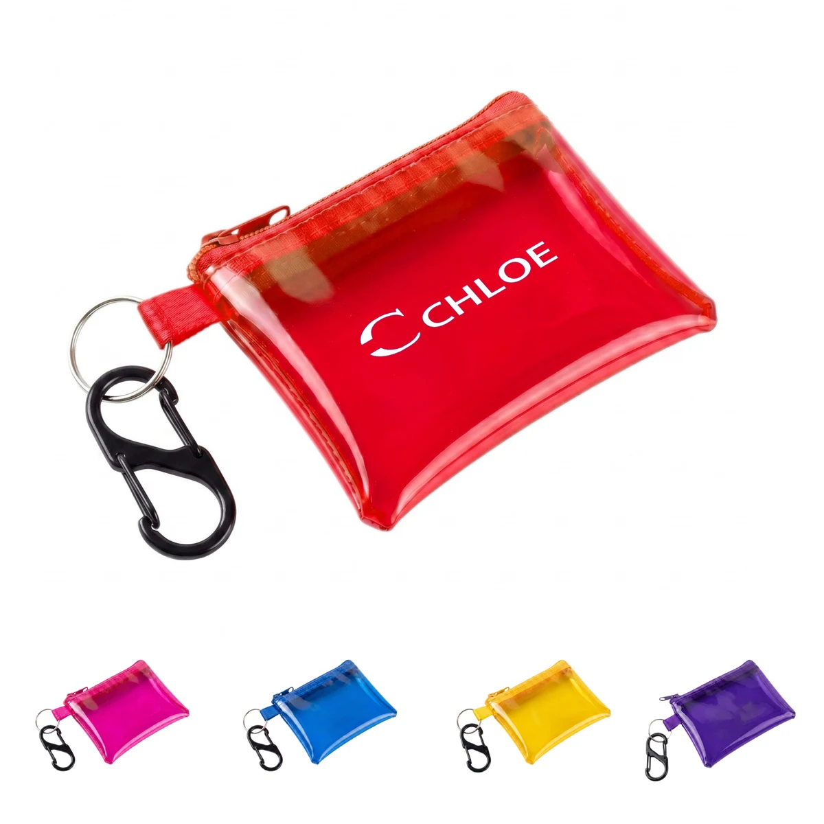 Transparent PVC Coin Purse with Keychain 1