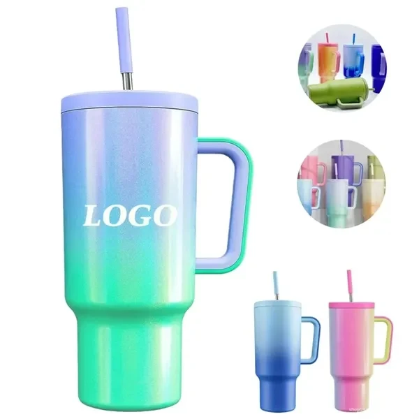 Tumbler With Lid And Straw 40oz for Commutes, Fitness and Travel 1