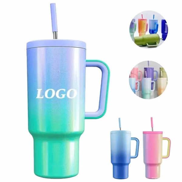 Tumbler With Lid And Straw 40oz for Commutes, Fitness and Travel