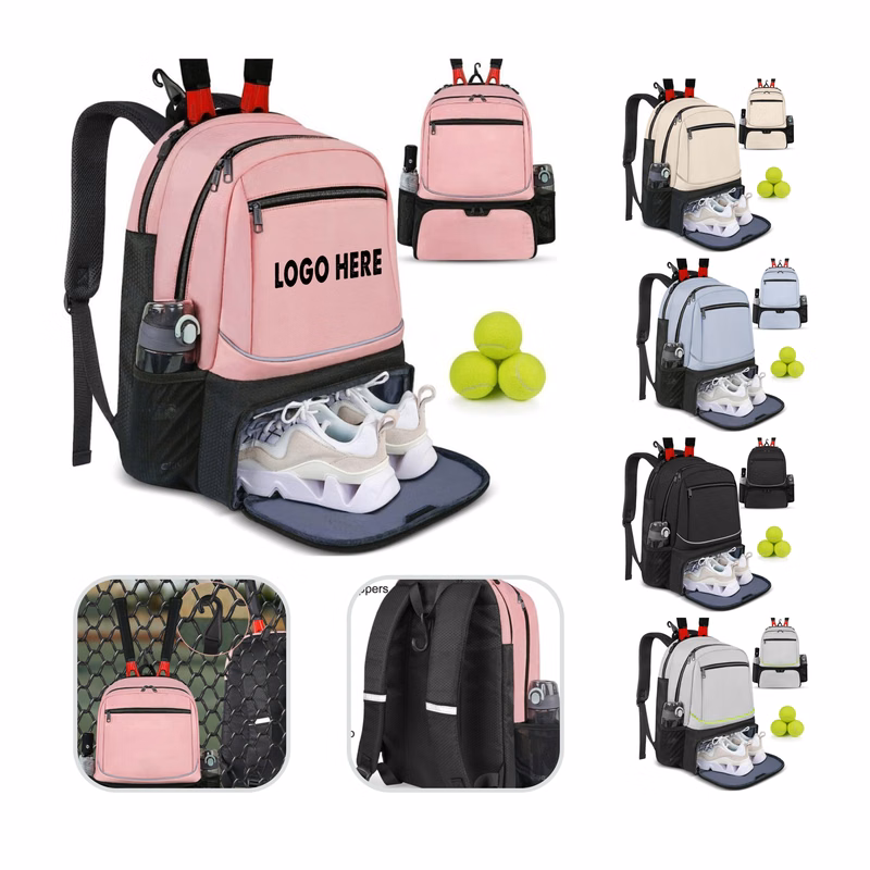 Badminton Tennis Bag Duffle Backpack With Shoe Compartment