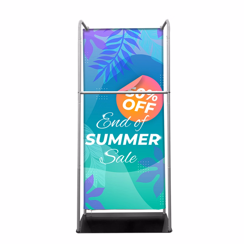 Straight Display w/Hanger Rail- 40"w x 89"h -Two Side Imprint - FABRIC ONLY