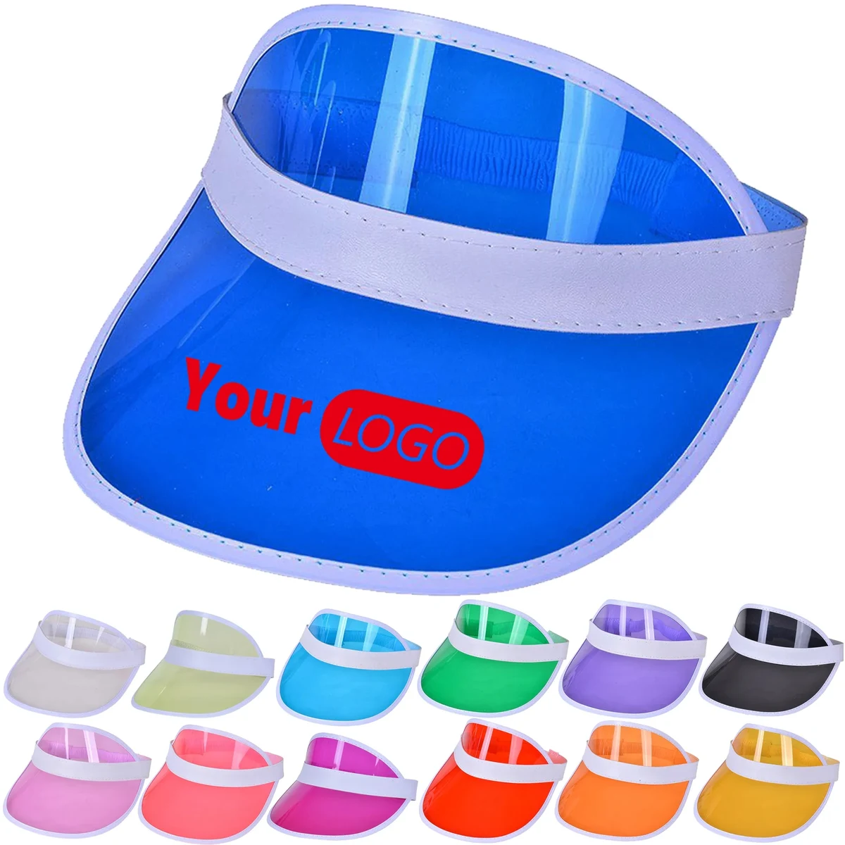 Clear PVC Sun Visor Hats 1