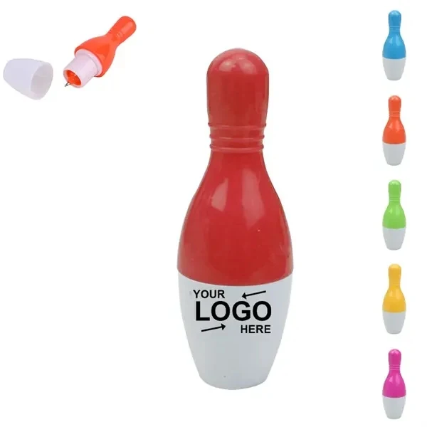 Custom 2.83 Inch Bowling Ball Retractable Ballpoint Pen — Sports Enthusiast Giveaway, custom pen with logo imprint 1