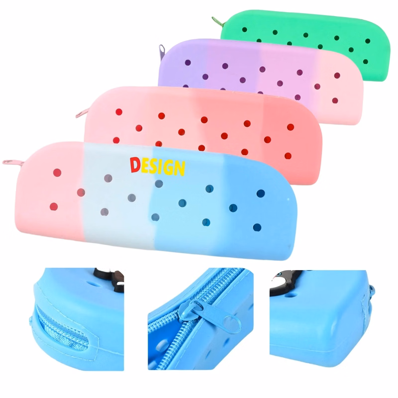 Silicone Mesh Pencil Pouch & Travel Makeup Brush Bag
