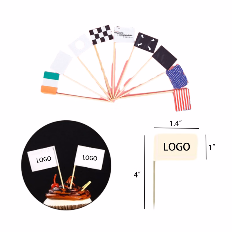 Eco-Friendly Food Decorative Flags