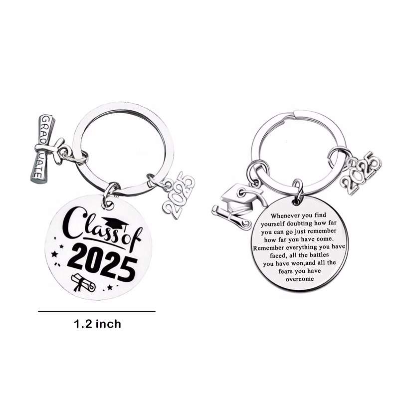 MOQ 50 Customizable 2025 Graduation Keychain