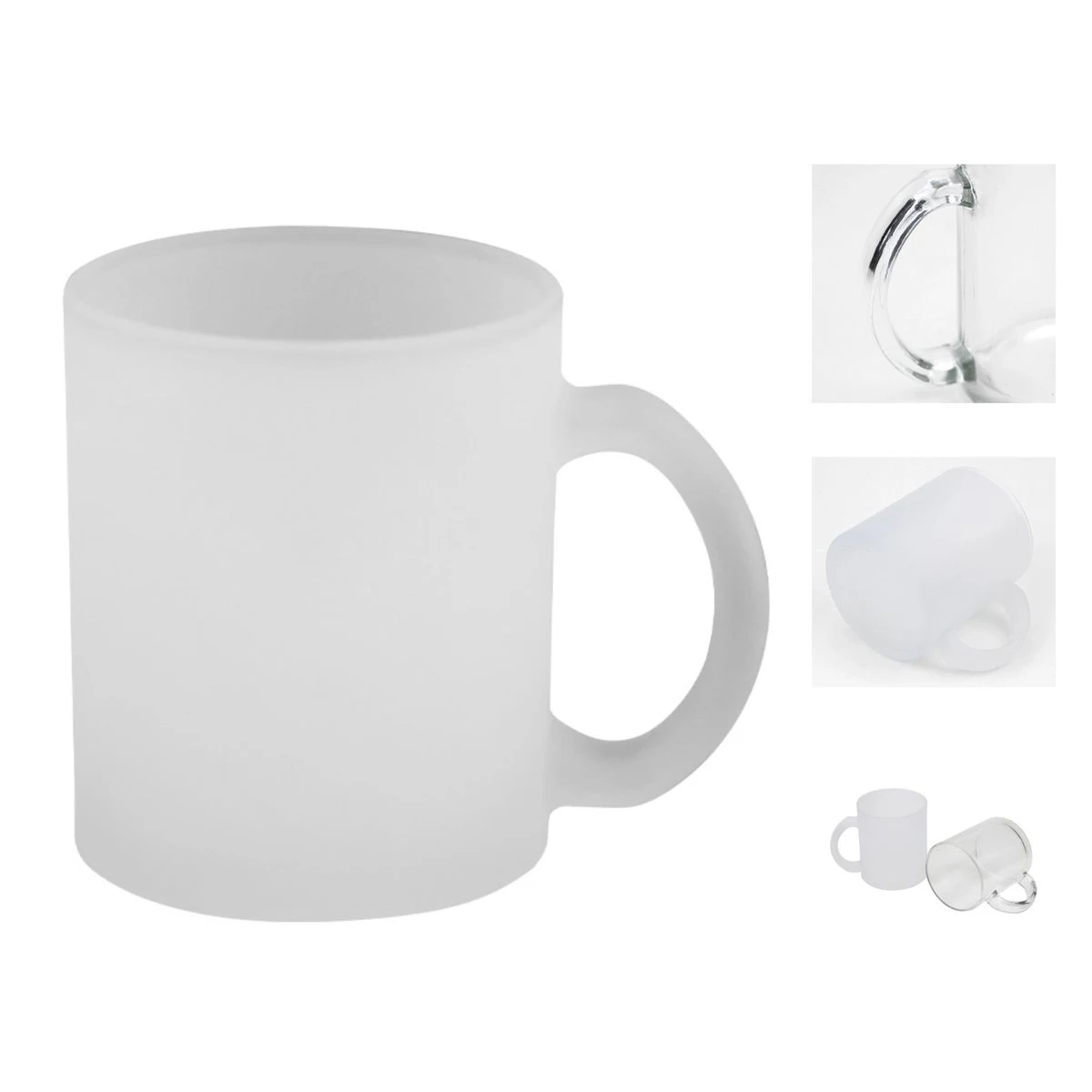 Frosted Clear Glass Mug 1