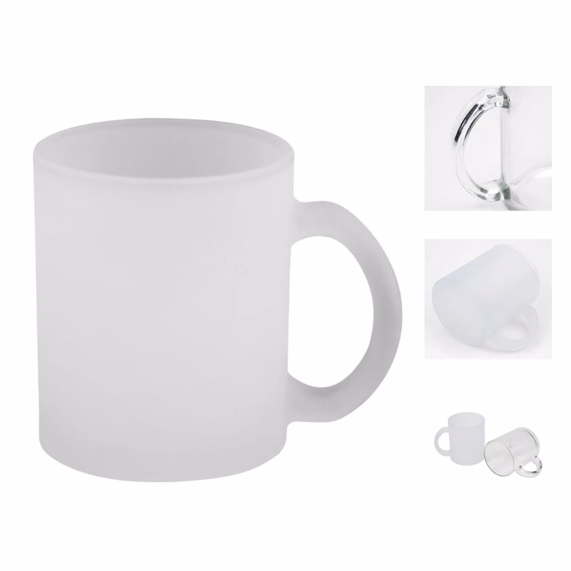 Frosted Clear Glass Mug