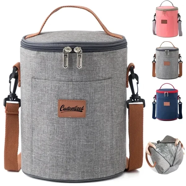 Custom 8L Insulated Cooler Bag with Shoulder Strap — Portable Lunch Promo Item 1