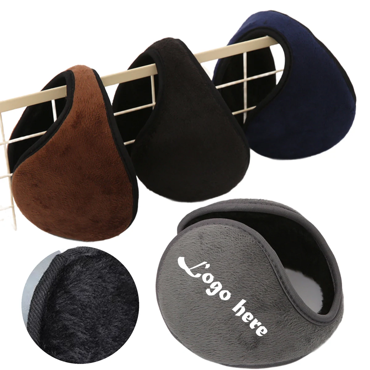 Foldable Plush Earmuffs for Cold Weather Protection 1