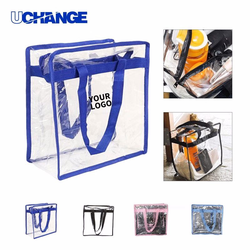 PVC Clear Stadium Tote Bag Carrier 12 x 12 x 6 Inches