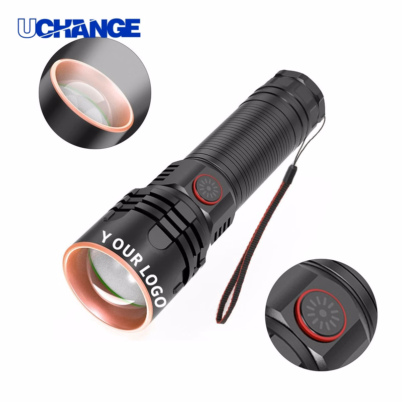 Rechargeable Aluminum Flashlight with Zoom