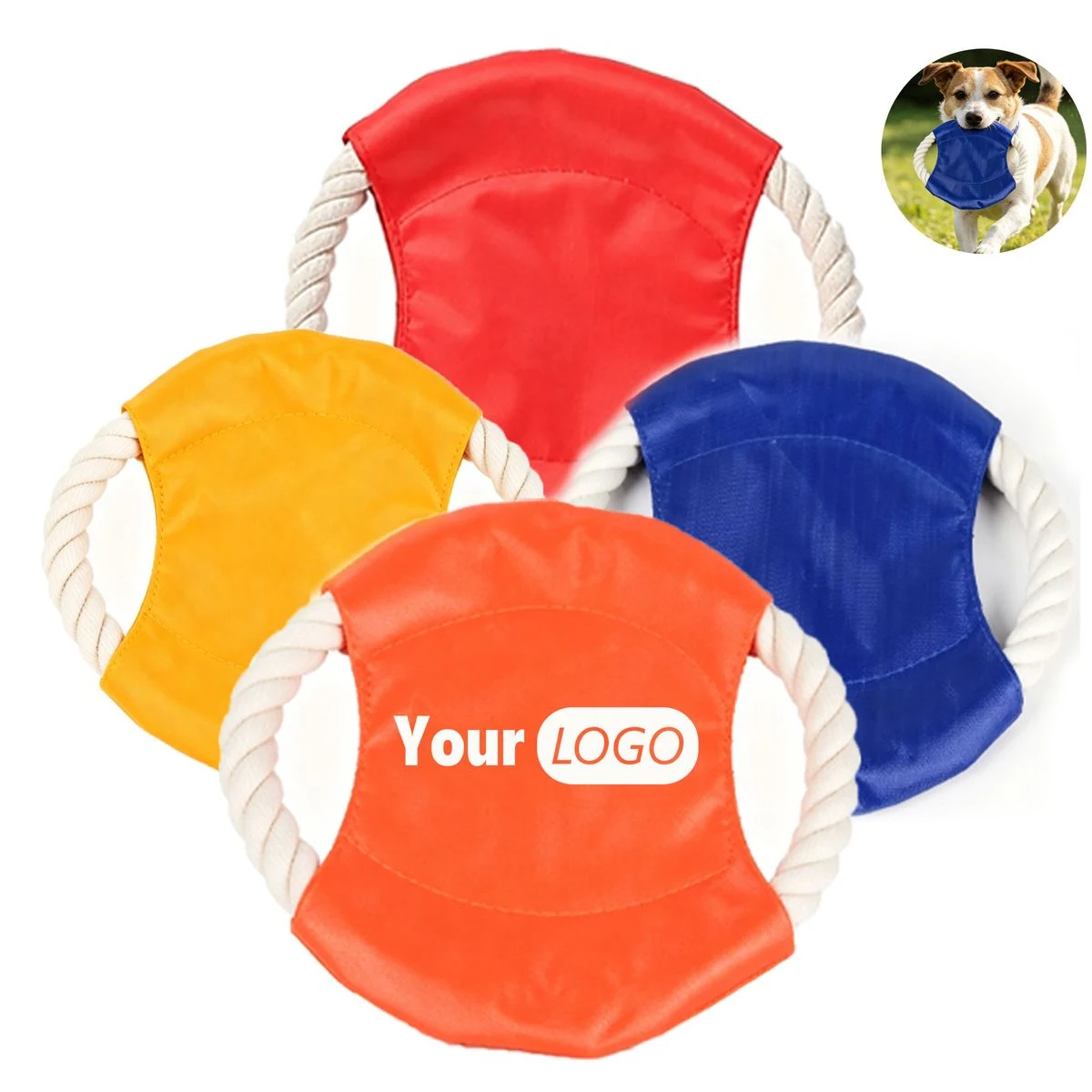 Plain Cotton Rope Ring Puppy Play Toy 1
