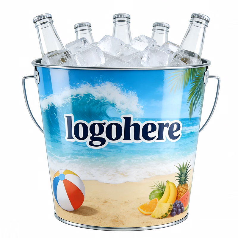 Personalized 5 Liter Metal Drink Bucket