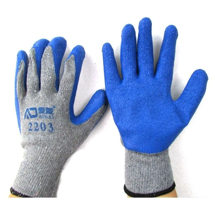 gray & blue Palm Dipped Gloves 1