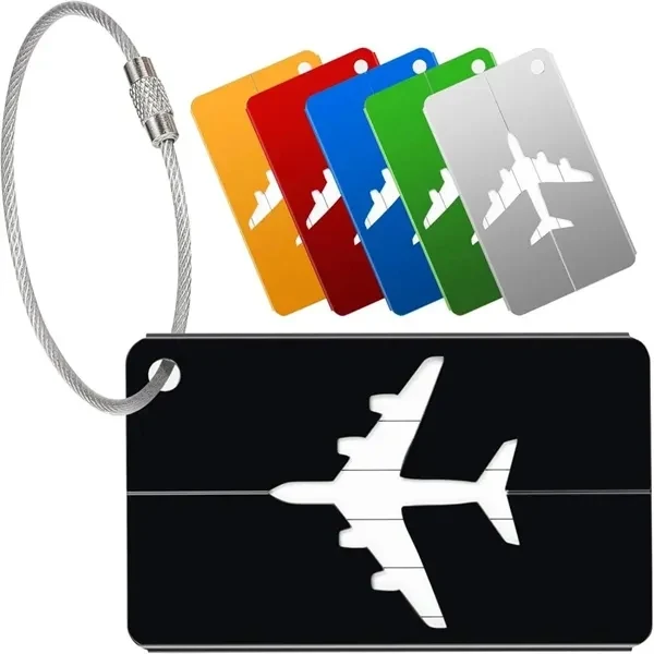 Custom Aluminum Luggage Tags with Privacy Cover — Durable Travel ID Promo 1