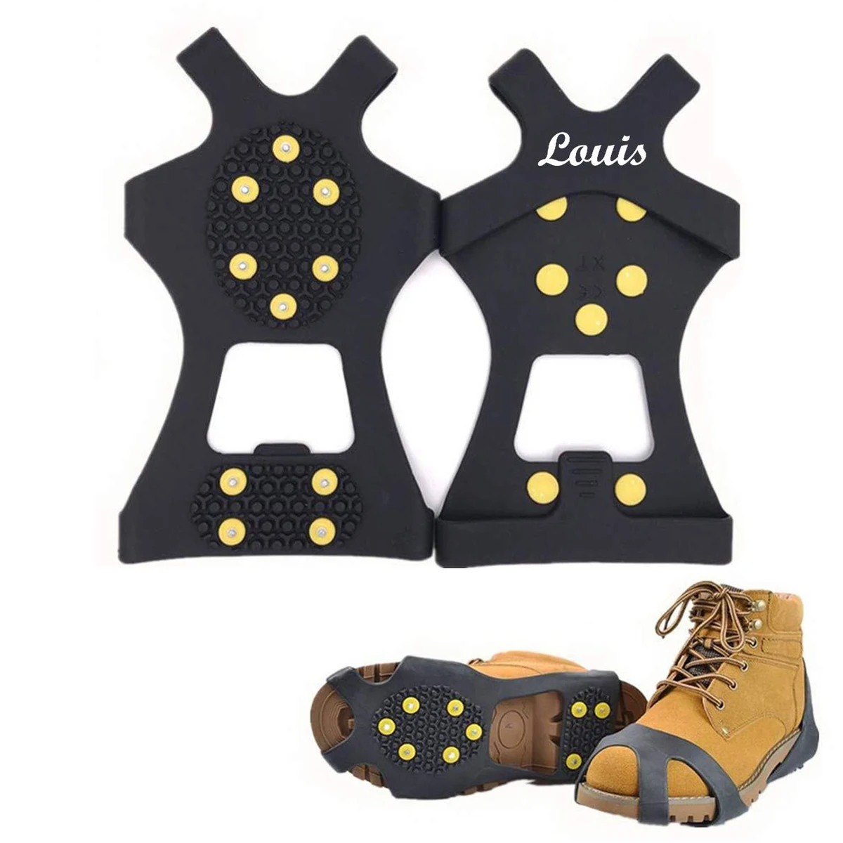 10 Spike Silicone Anti Slip Snow Shoe Cover 1