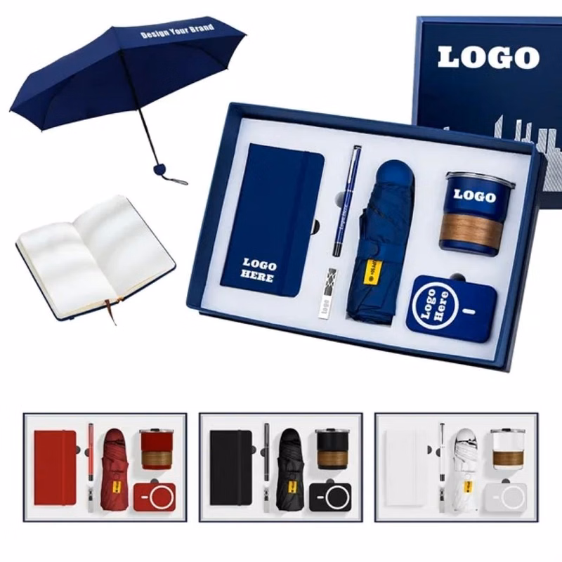 Deluxe 6-in-1 Business Notebook & Tumbler Gift Set