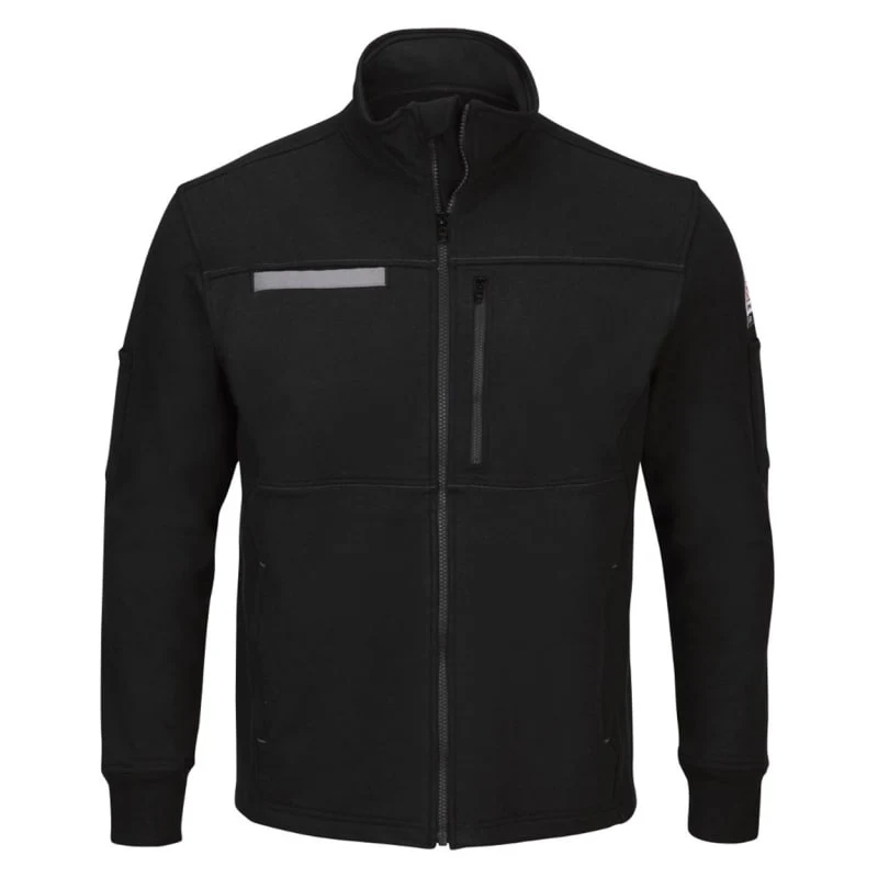 Bulwark Men's Zip Front Fleece Jacket-Cotton /Spandex Blend - SEZ2 1