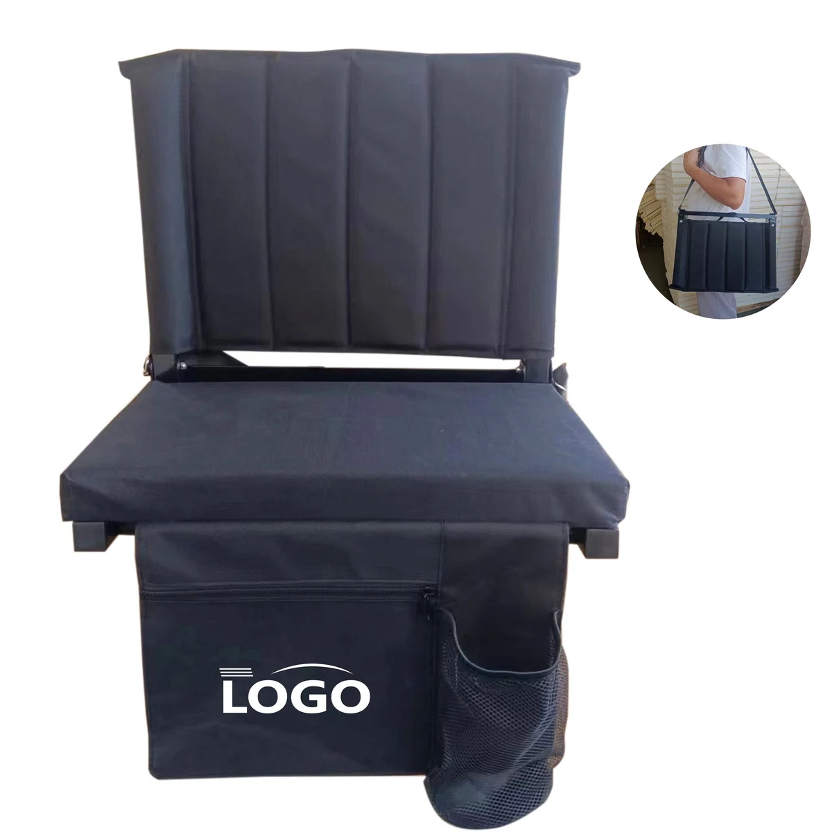 Portable Stadium Seat with Backrest for Outdoor Events 1