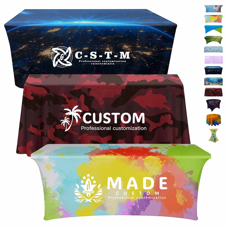 Custom 6ft Full Color Stretch Tablecloth