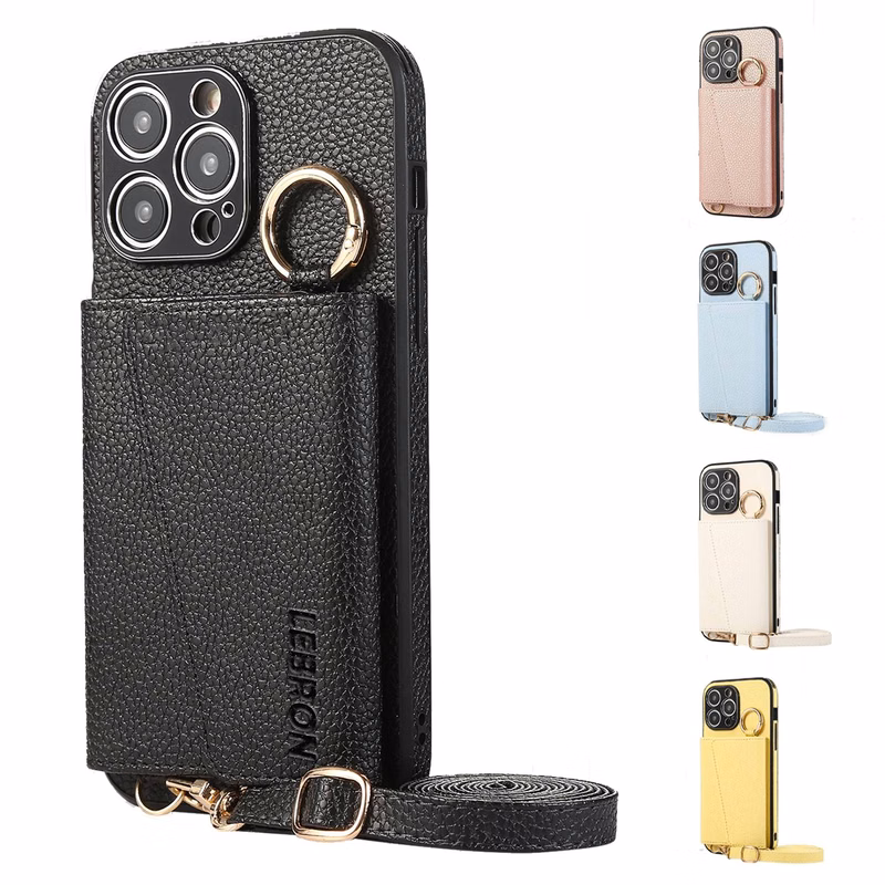 Luxury Leather Flip Wallet Phone Case with Card Slots