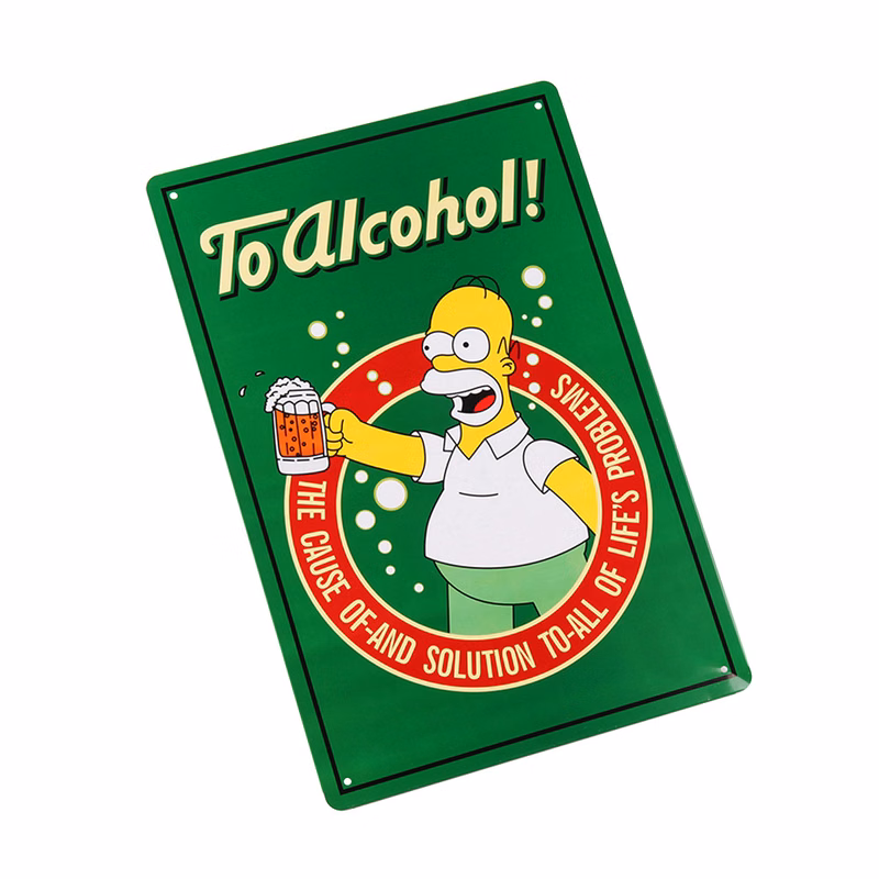 Retro Rectangle Tin Sign Decoration 15.7" x 11.8"