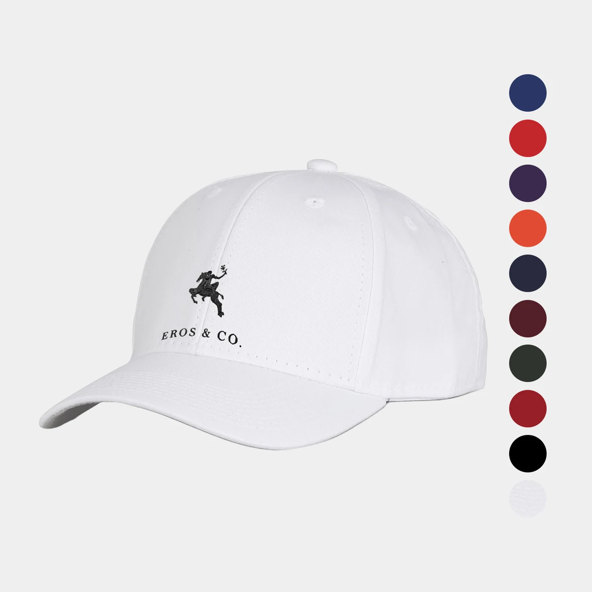 White Cotton Twill Snapback Cap with Contrast Accents 1