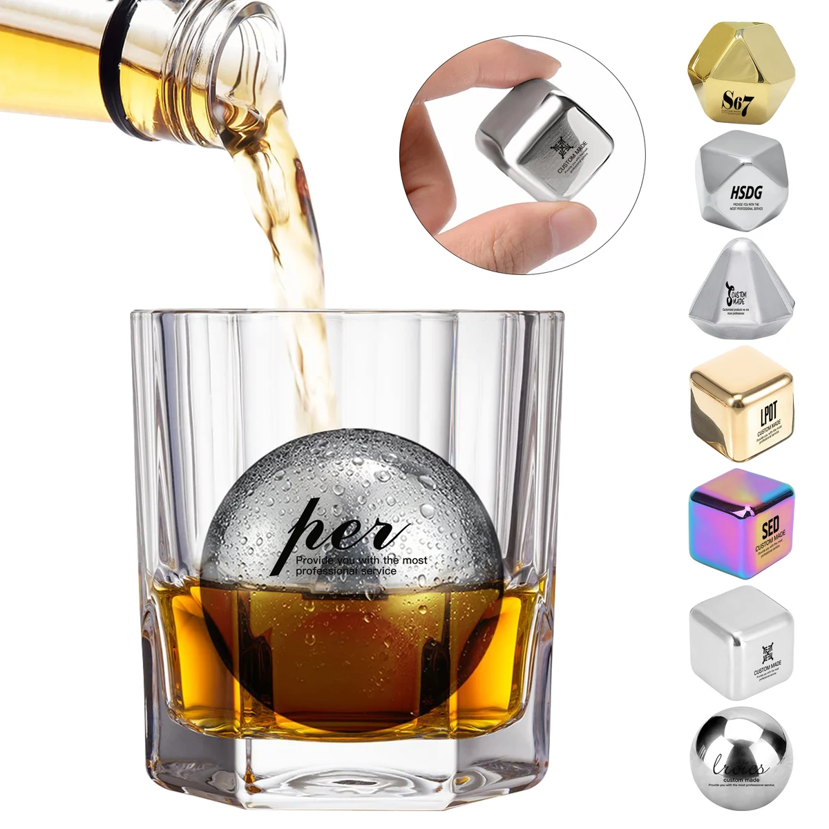 Reusable Stainless Steel Ice Cube 1
