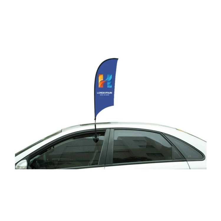 36" Stationary Blade Car Window Flag-2 Side Imprint 1