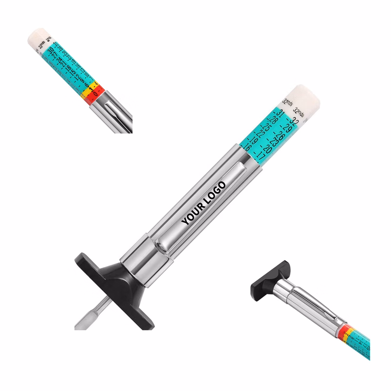 Color Coded Tire Tread Depth Gauge With Pocket Clip
