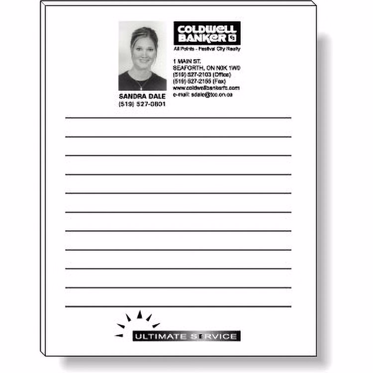 50 Page Magnetic Note-Pads with Black Imprint (4.25"x5.5")