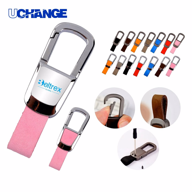 Leather Car Key Holder Case with Screw Fastening