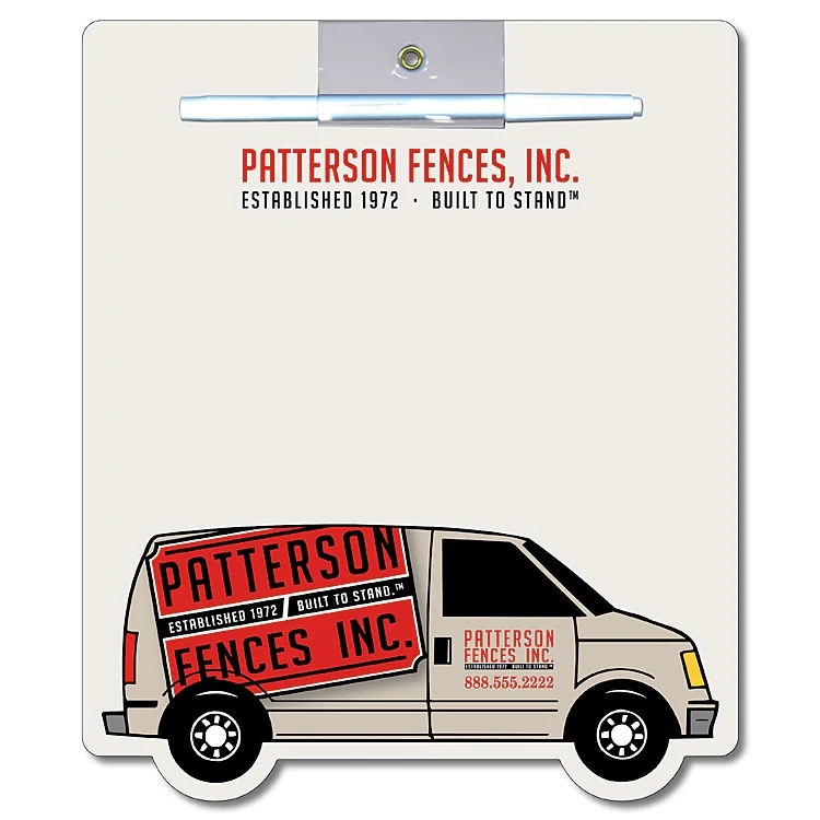 Memo Board - 8.5x10.125 Laminated Shaped (Van/Truck/Auto/Car) - 14 pt. 1