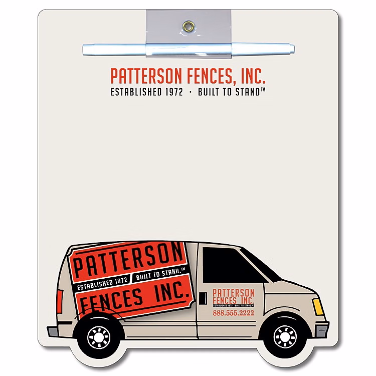 Memo Board - 8.5x10.125 Laminated Shaped (Van/Truck/Auto/Car) - 14 pt.