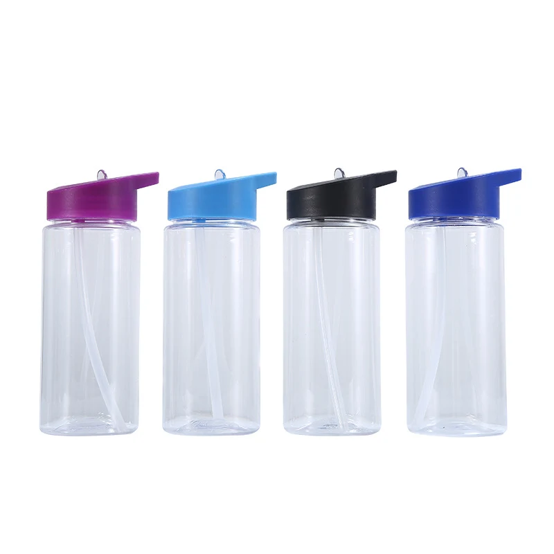 16oz Plastic Sports Water Bottle with Straw and Handle 1