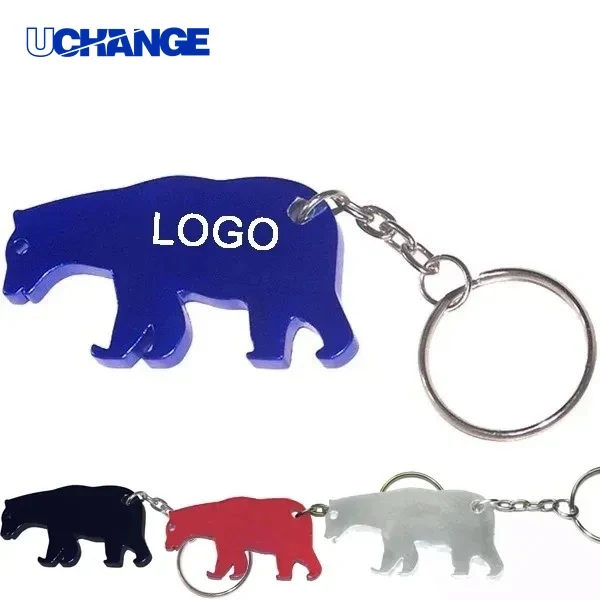 Bear Shape Bottle Opener Keychain Novelty Design for Promotions 1