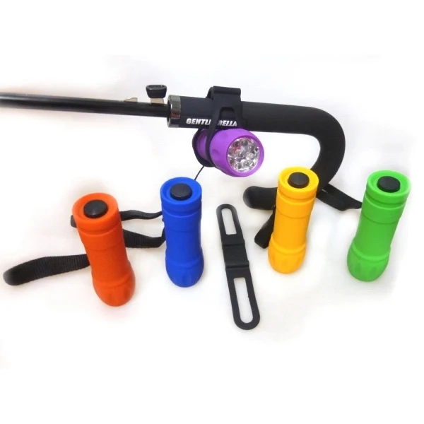 9 LED plastic bicycle torch and silicon belt 1