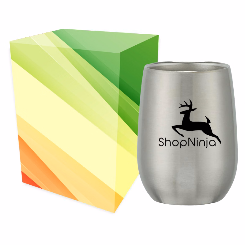 Stainless Steel Stemless Wine Glass With Custom Box