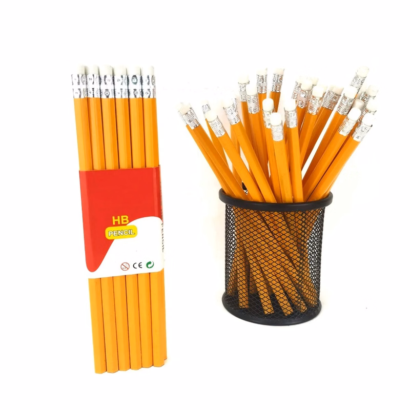 #2 Wood Pencil With Eraser 7.5 inches