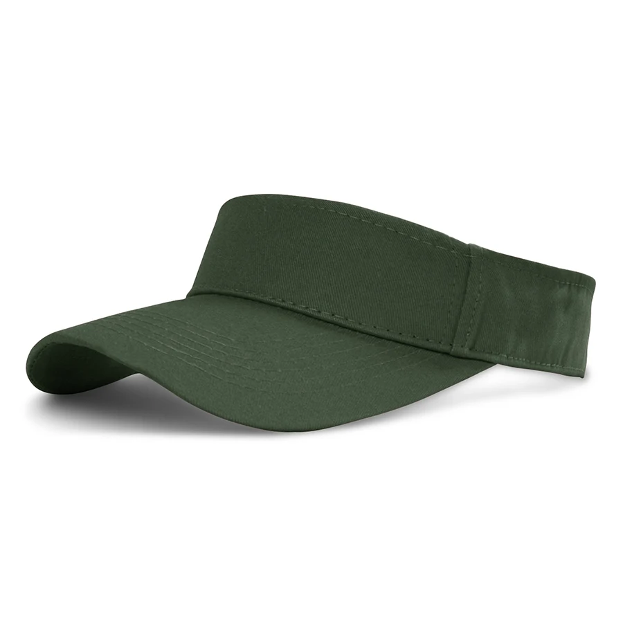 Stock Solid Color Cotton Visor 1