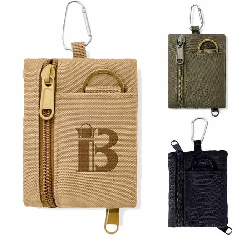 Outdoor Mini Nylon Wallet W/ Carabiner