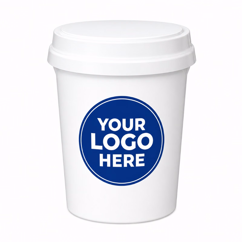 Bin Cover White With Logo 44 Gal
