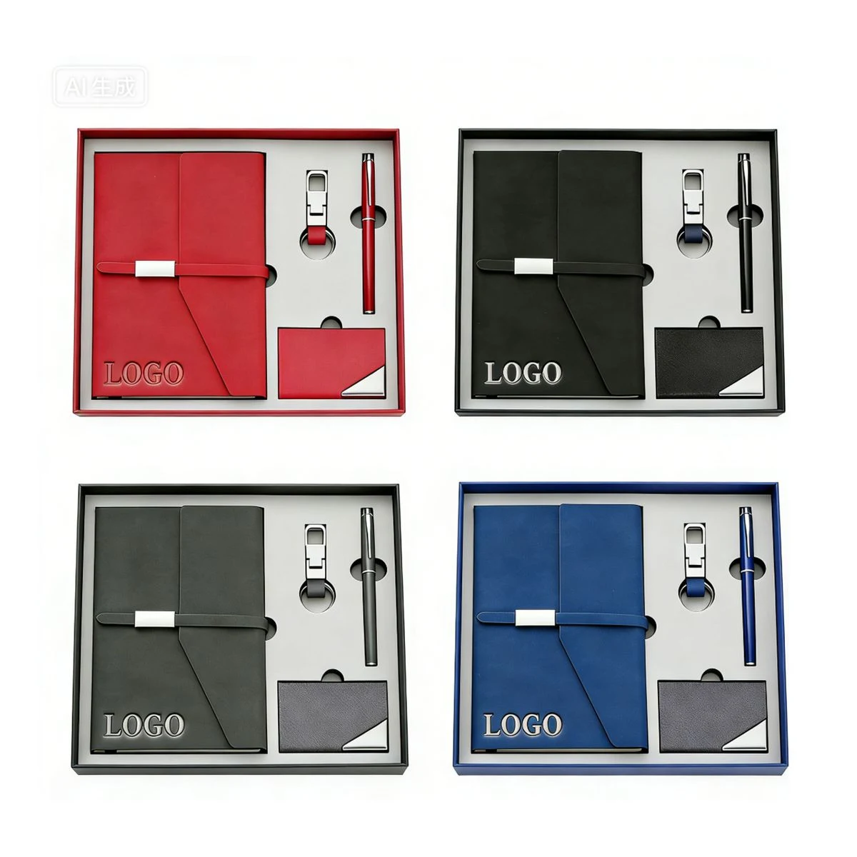 All-in-One Executive Gift Set: Notebook, Pen, Keychain & Card Holder 1