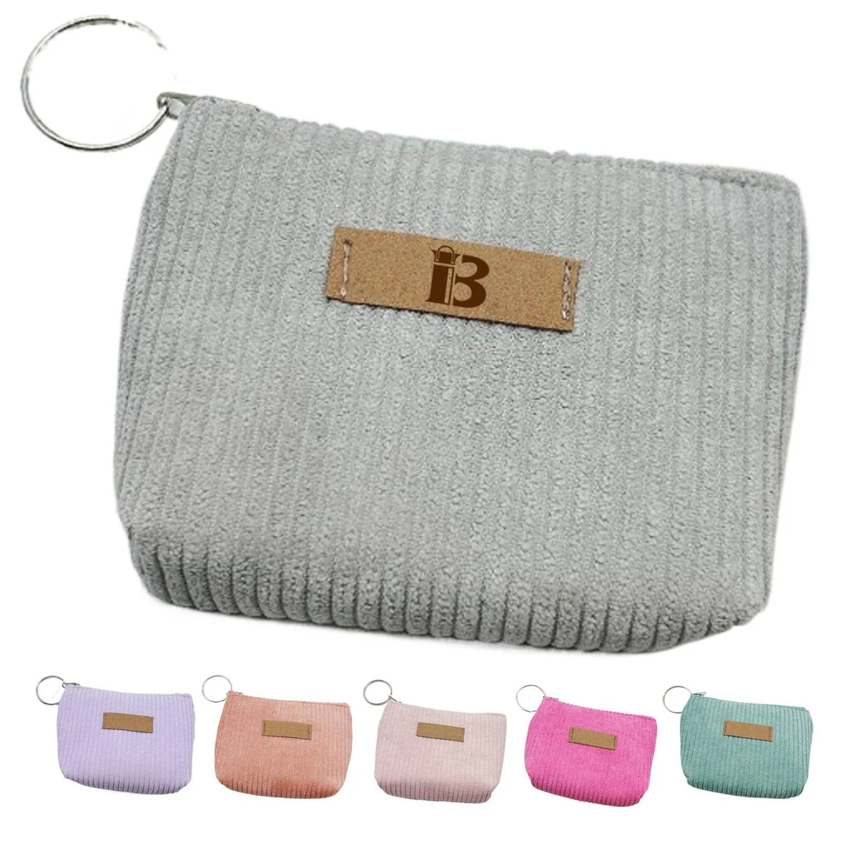 Compact Durable Hand Held Canvas Wallet w/ Zipper Closure 1