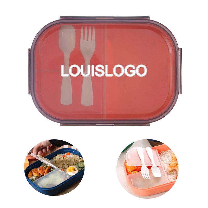 Divided Plastic Lunch Box Kit
