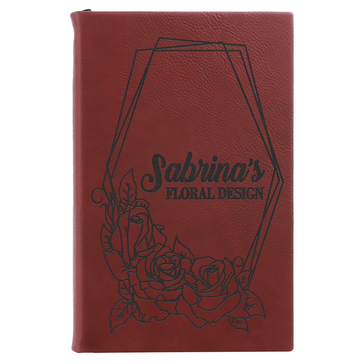 5 1/4" x 8 1/4" Rose Leatherette Sketch Book-Unlined Paper 1
