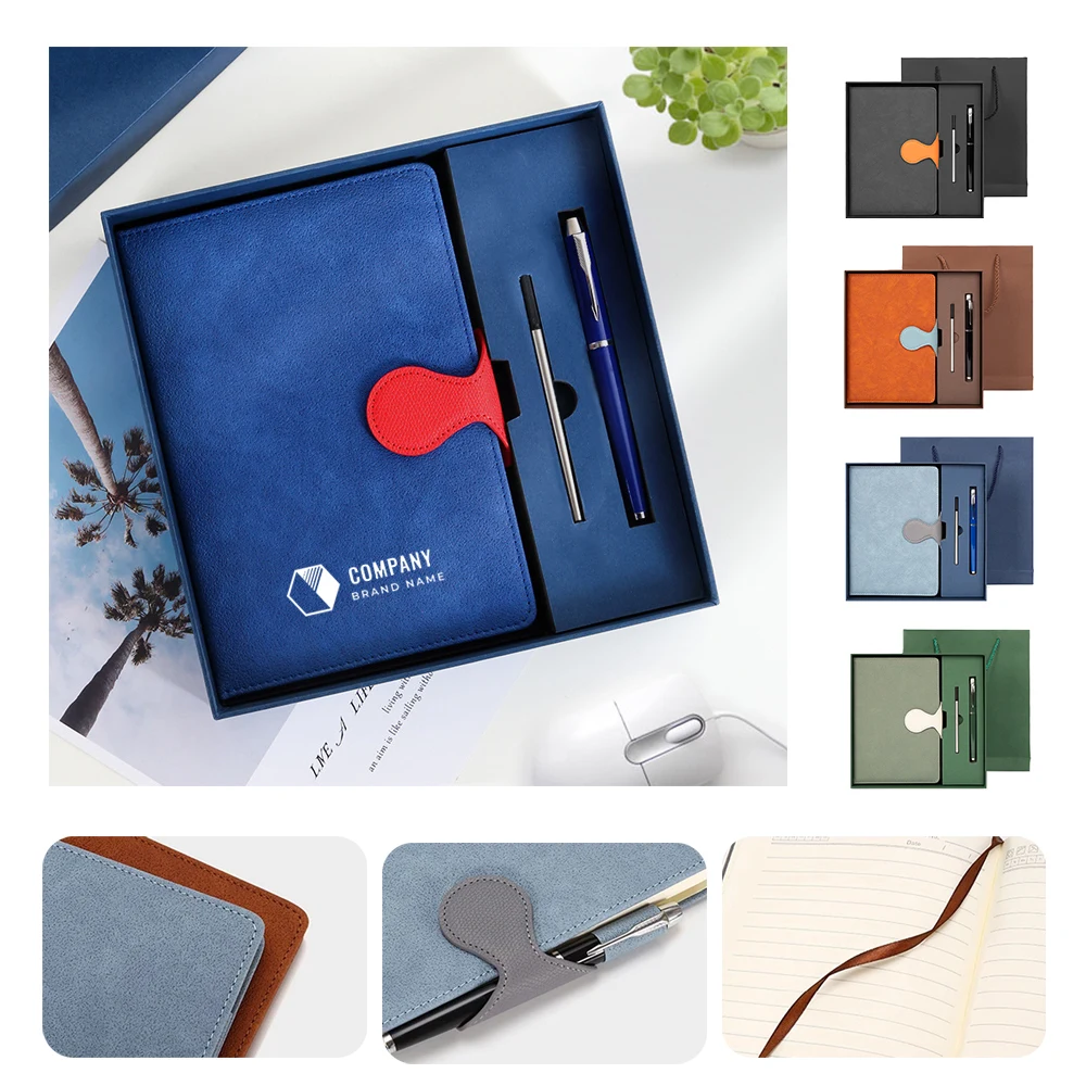 A5 PU Leather Business Notebook & Pen Gift Set 1